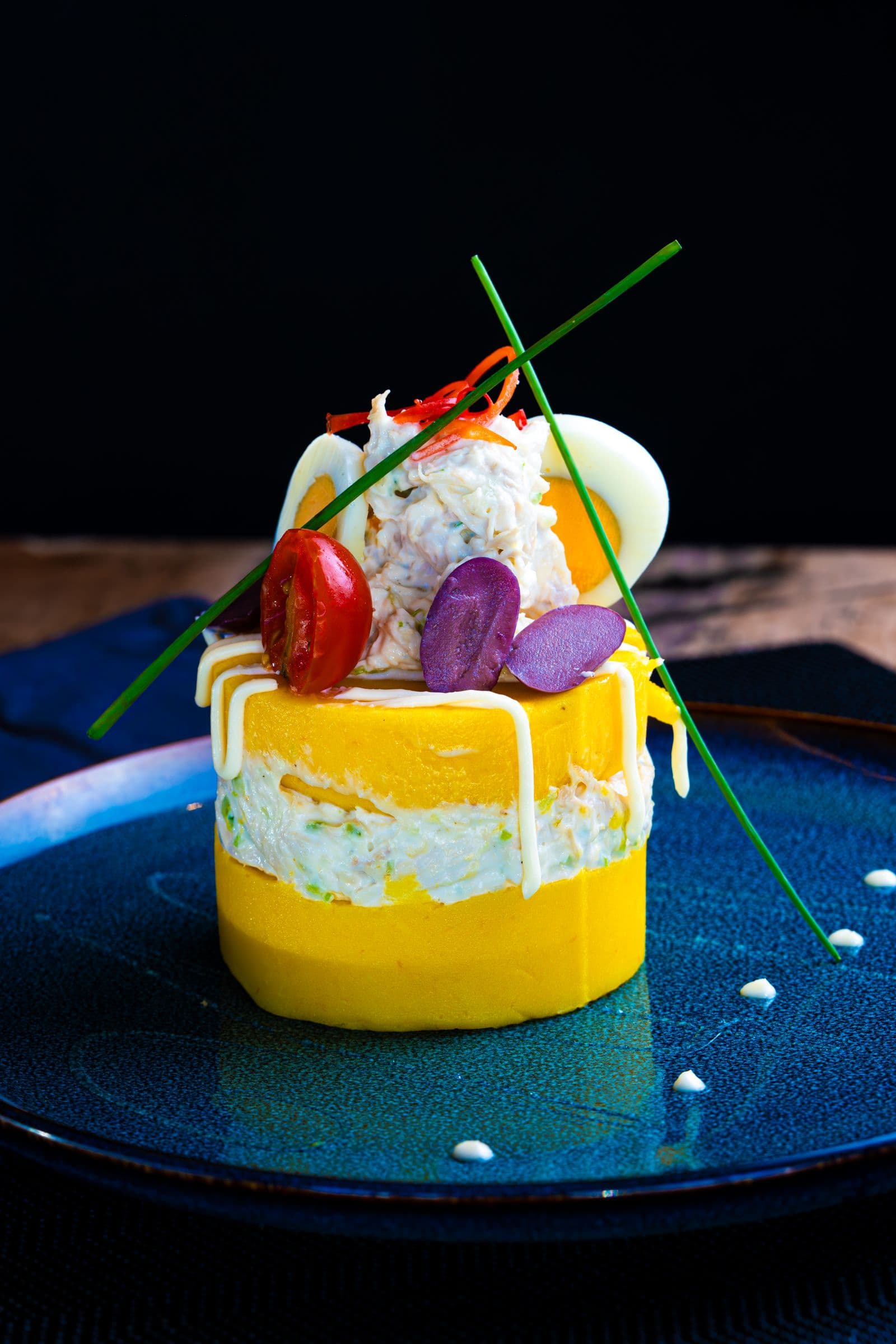 Plat gastronomique dressé
